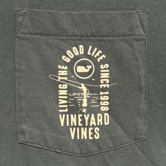 Vineyard‎ Vines Men’s Living The Good Life Long Sleeve Pocket T-shirt Size XL - Picture 3 of 6